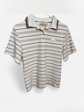 Maison Kitsune Striped Fox polo shirt